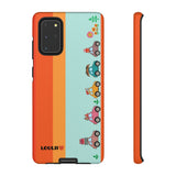 Loulii Fun™ Phone Case in orange and blue with cute little cars