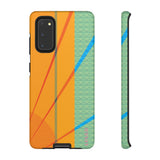 Loulii Fun™ Phone Case in orange and green with an orange sun rays