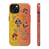 LouliiBot™ Intergalactic Space Friends in gradient orange