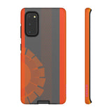 Loulii Fun™ Phone Case in orange and gray with an orange sun