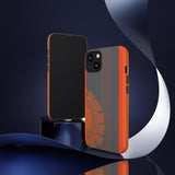 Loulii Fun™ Phone Case in orange and gray with an orange sun