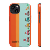 Loulii Fun™ Phone Case in orange and blue with cute little cars