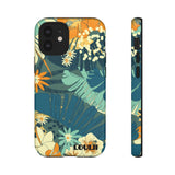 Loulii Blossom™ phone case that shows elegant flowers in a tropical setting