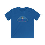 LouliiBot™ Robo Flying Saucer t-shirt in blue