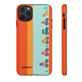 Loulii Fun™ Phone Case in orange and blue with cute little cars