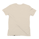 Back of Bike Organic t-shirt in the color sand that has no artwork