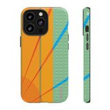 Loulii Fun™ Phone Case in orange and green with an orange sun rays
