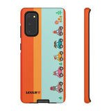 Loulii Fun™ Phone Case in orange and blue with cute little cars