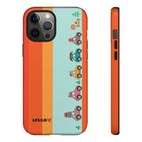 Loulii Fun™ Phone Case in orange and blue with cute little cars