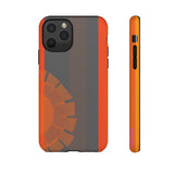 Loulii Fun™ Phone Case in orange and gray with an orange sun