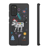 LouliiBot™ Space Friends phone case showing a cute robot dog in black