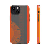 Loulii Fun™ Phone Case in orange and gray with an orange sun