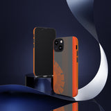 Loulii Fun™ Phone Case in orange and gray with an orange sun