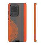 Loulii Fun™ Phone Case in orange and gray with an orange sun