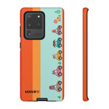 Loulii Fun™ Phone Case in orange and blue with cute little cars