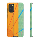 Loulii Fun™ Phone Case in orange and green with an orange sun rays