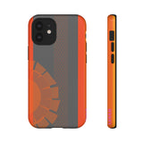 Loulii Fun™ Phone Case in orange and gray with an orange sun