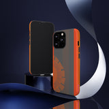 Loulii Fun™ Phone Case in orange and gray with an orange sun