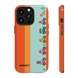 Loulii Fun™ Phone Case in orange and blue with cute little cars