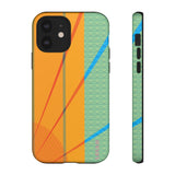 Loulii Fun™ Phone Case in orange and green with an orange sun rays
