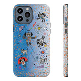 LouliiBot™ Intergalactic Space Friends in gradiant blue