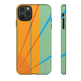 Loulii Fun™ Phone Case in orange and green with an orange sun rays