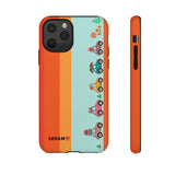 Loulii Fun™ Phone Case in orange and blue with cute little cars