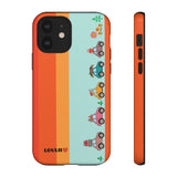 Loulii Fun™ Phone Case in orange and blue with cute little cars
