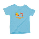 Flavor Fruit Day T shirt in scuba blue