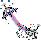 Space RoboDog artwork close up