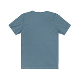 Say something tee in steel blue color back that has no artwork