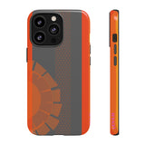 Loulii Fun™ Phone Case in orange and gray with an orange sun