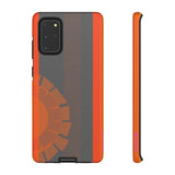 Loulii Fun™ Phone Case in orange and gray with an orange sun