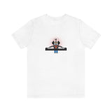 Louliibot tee with cute robot DJ graphic in the color white