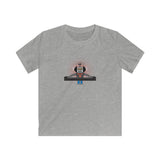 LouliiBot Robo2 DJ tee for kids that show a cute robot that is being a DJ in the color gray 