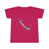 Space RoboDog t-shirt in pink