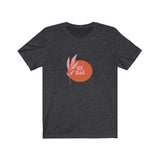 Loulii design El Sol (sun) artwork on a t-shirt that is heather grey