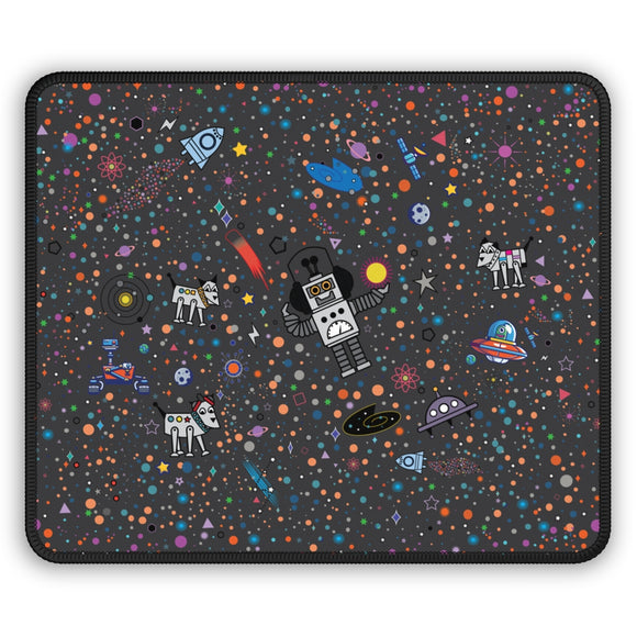 LouliiBot™ Space Friends Gaming Mouse Pad in black
