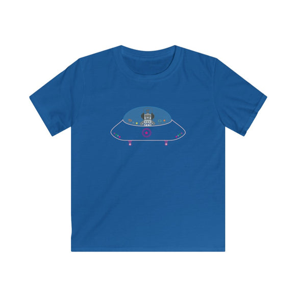 LouliiBot™ Robo Flying Saucer t-shirt in blue