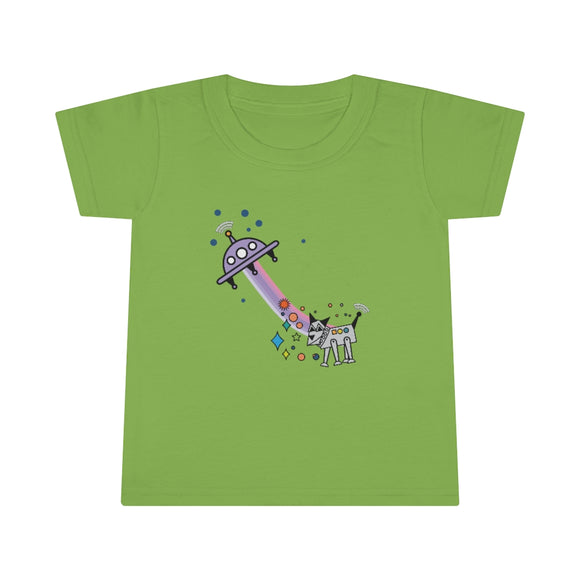 Space RoboDog t-shirt in green
