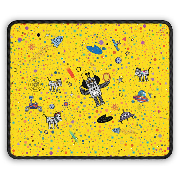 LouliiBot™ Space Friends Gaming Mouse Pad in yellow