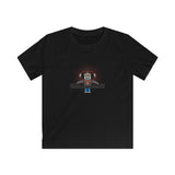 LouliiBot Robo2 DJ tee for kids that show a cute robot that is being a DJ in the color white