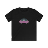 LouliiBot™ Robo Flying Saucer -Purple t-shirt in black