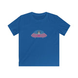 LouliiBot™ Robo Flying Saucer -Purple t-shirt in blue