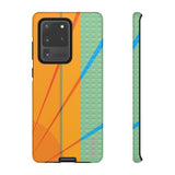 Loulii Fun™ Phone Case in orange and green with an orange sun rays