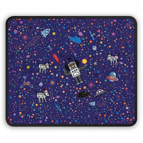 LouliiBot™ Space Friends Gaming Mouse Pad in blue