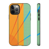 Loulii Fun™ Phone Case in orange and green with an orange sun rays