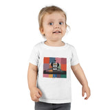 Little girl with white DJ T-shirt