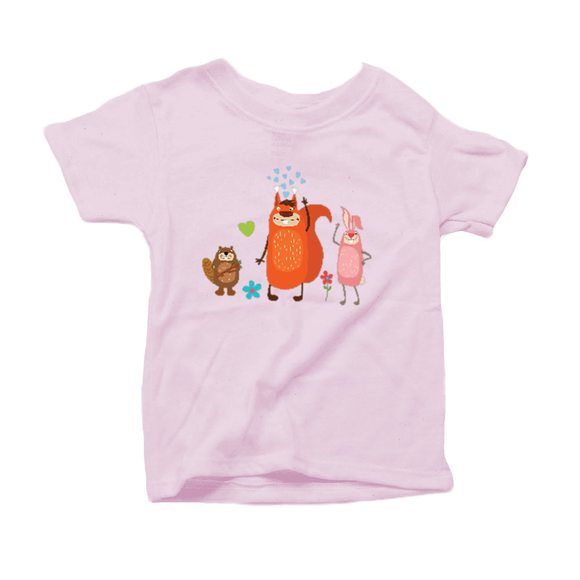 Friends organic t-shirt in the color pink